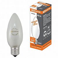 Лампа накаливания Свеча матовая 40 Вт-230 В-Е27 |  код. SQ0332-0018 |  TDM